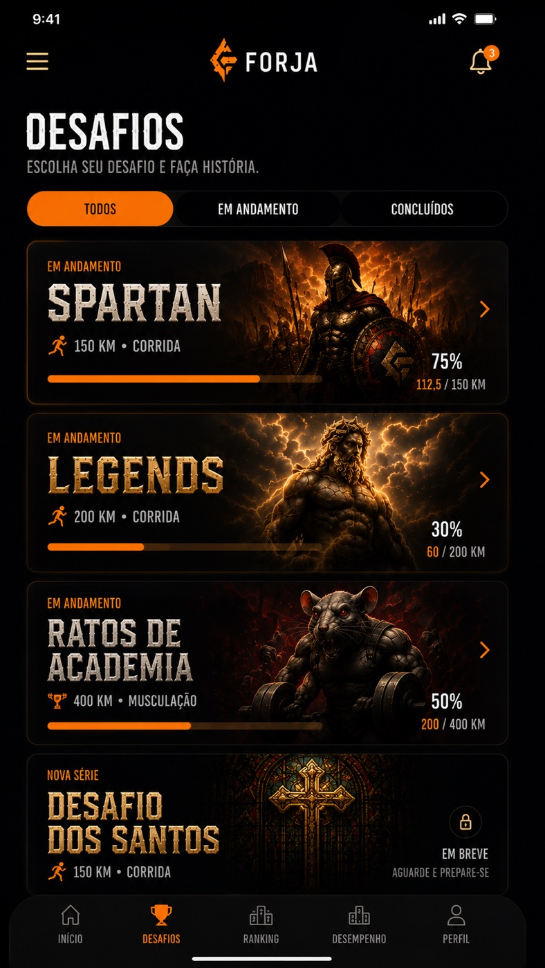Tela do app FORJA