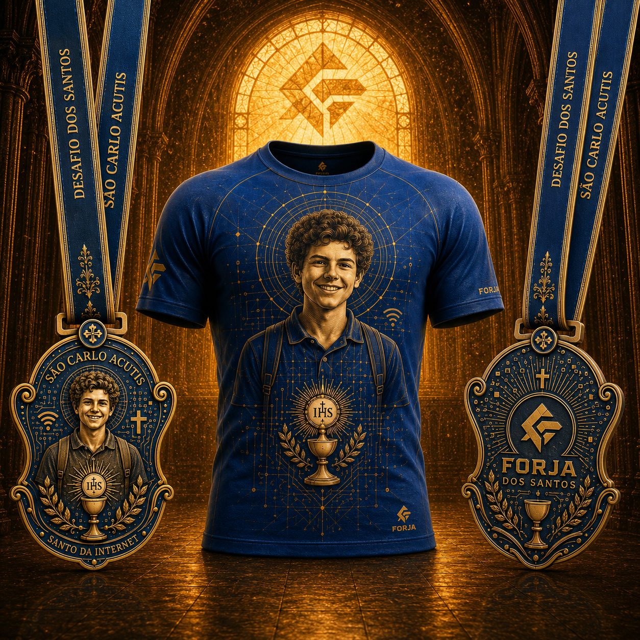 Kit do desafio — medalha e camisa