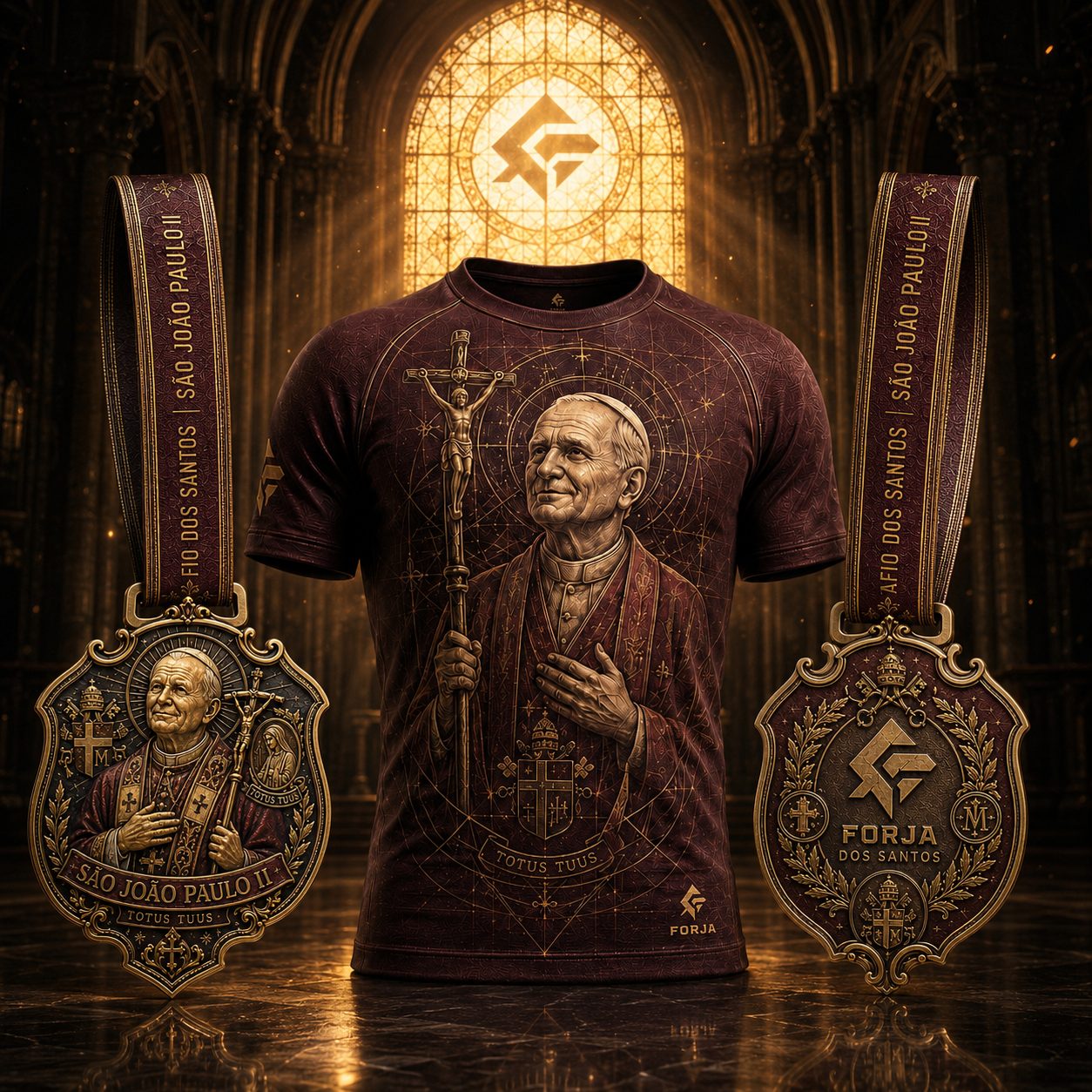 Kit do desafio — medalha e camisa