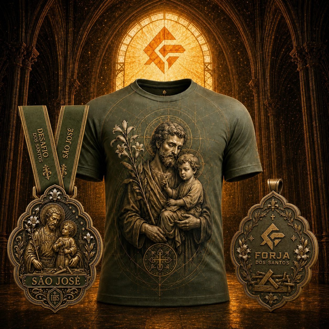 Kit do desafio — medalha e camisa